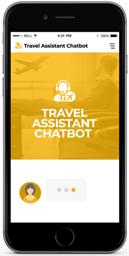Travel assistant chatbot template preview